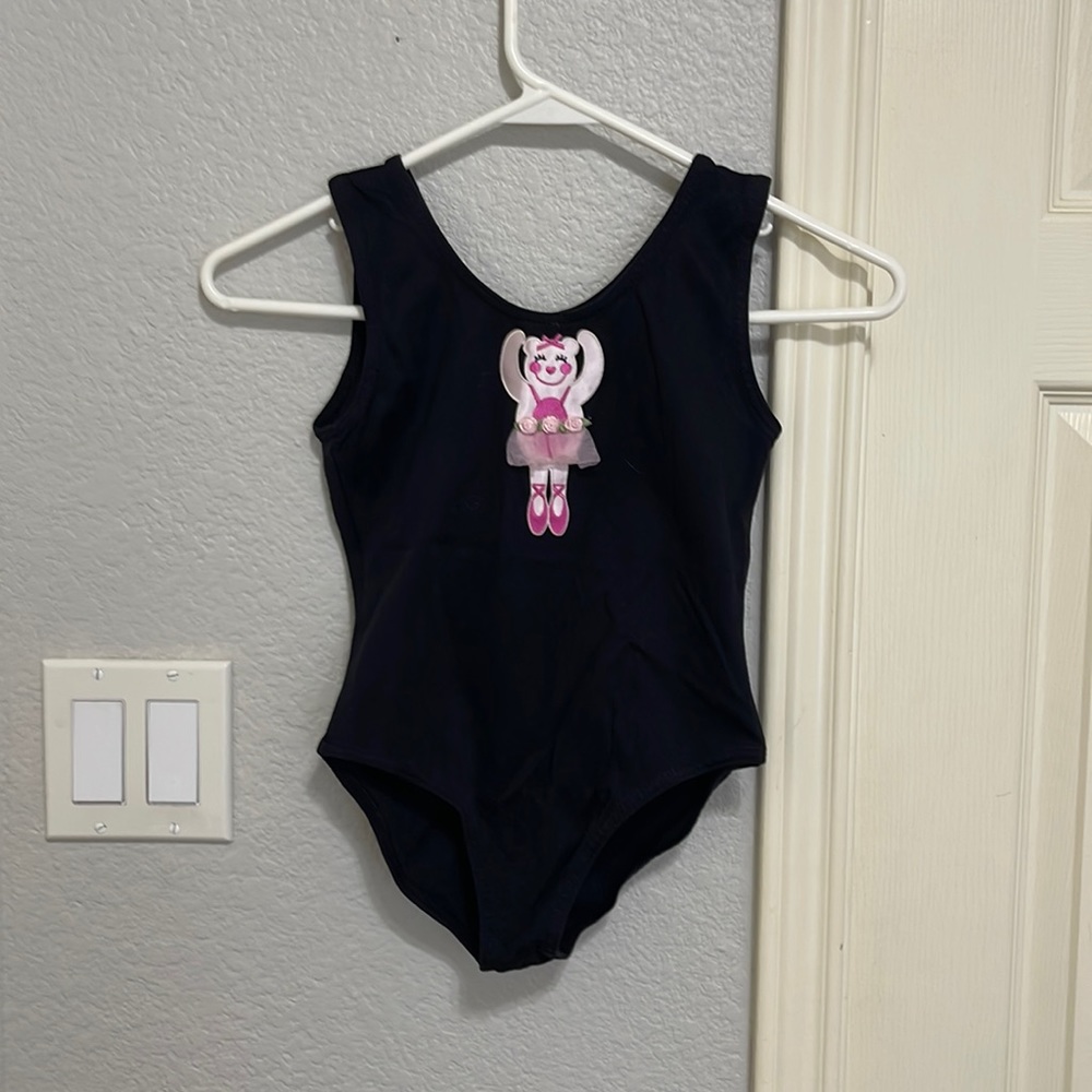 Black ballet leotard size small child.
